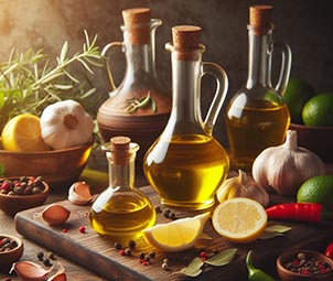 botellas de aceite de oliva